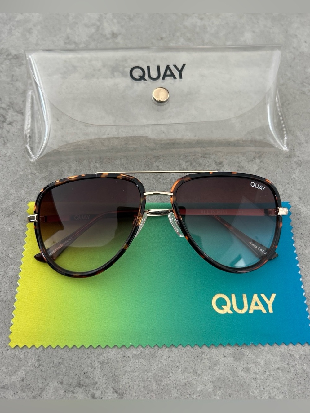 Quay Tortoise Aviator Sunglasses